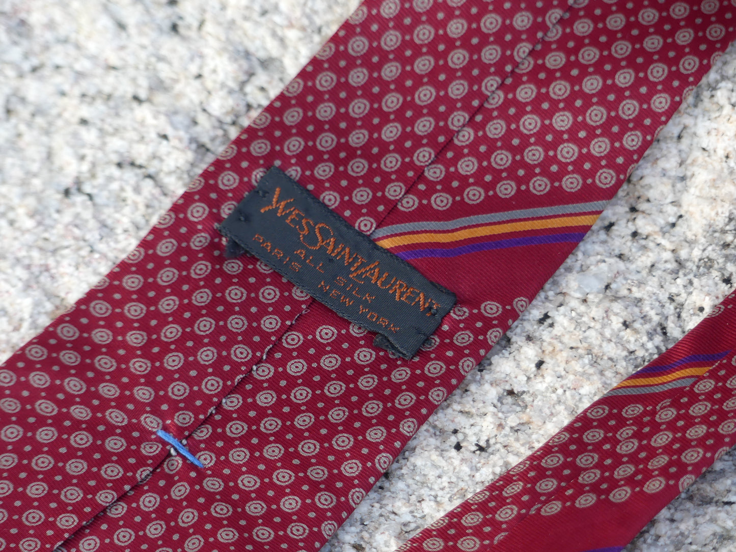 YVES SAINT LAURENT VINTAGE TIE RED - La Vague Vintage Shop