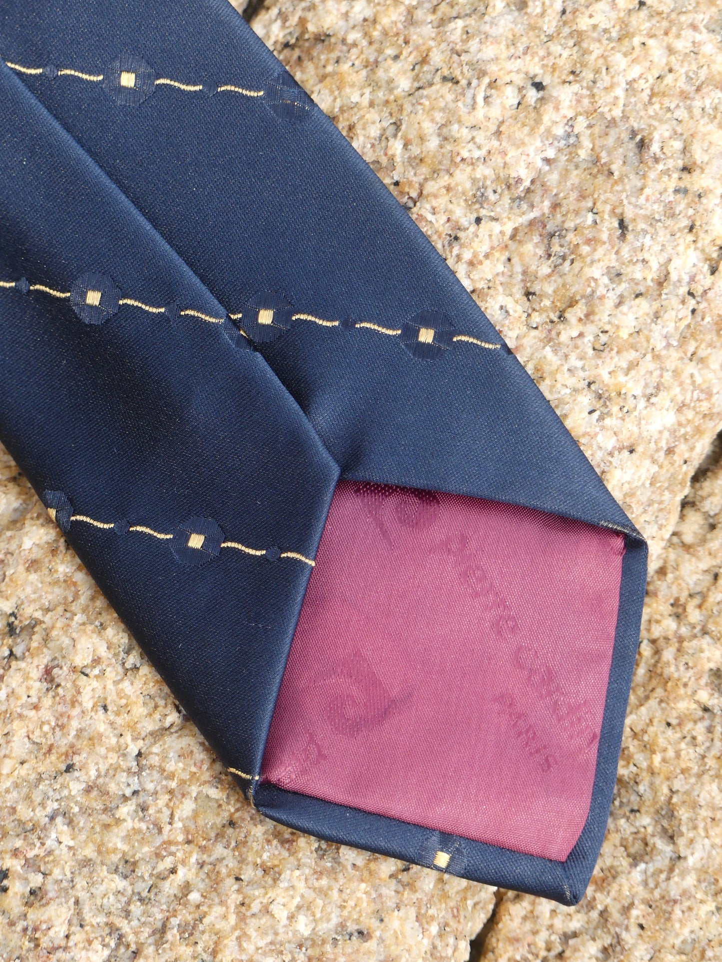PIERRE CARDIN CRAVATE VINTAGE BLUE MARINE