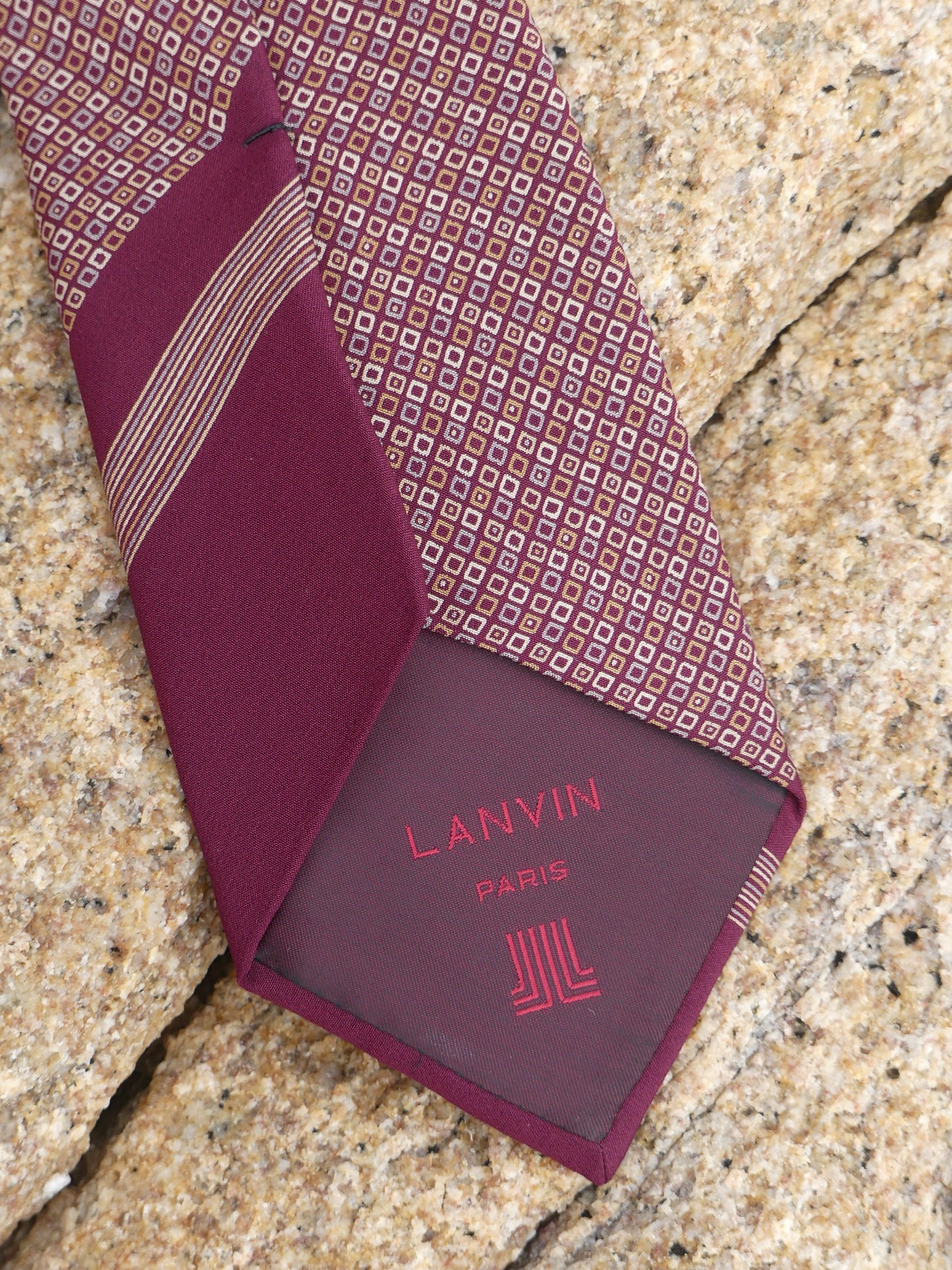 LANVIN VINTAGE TIE BURGUNDY