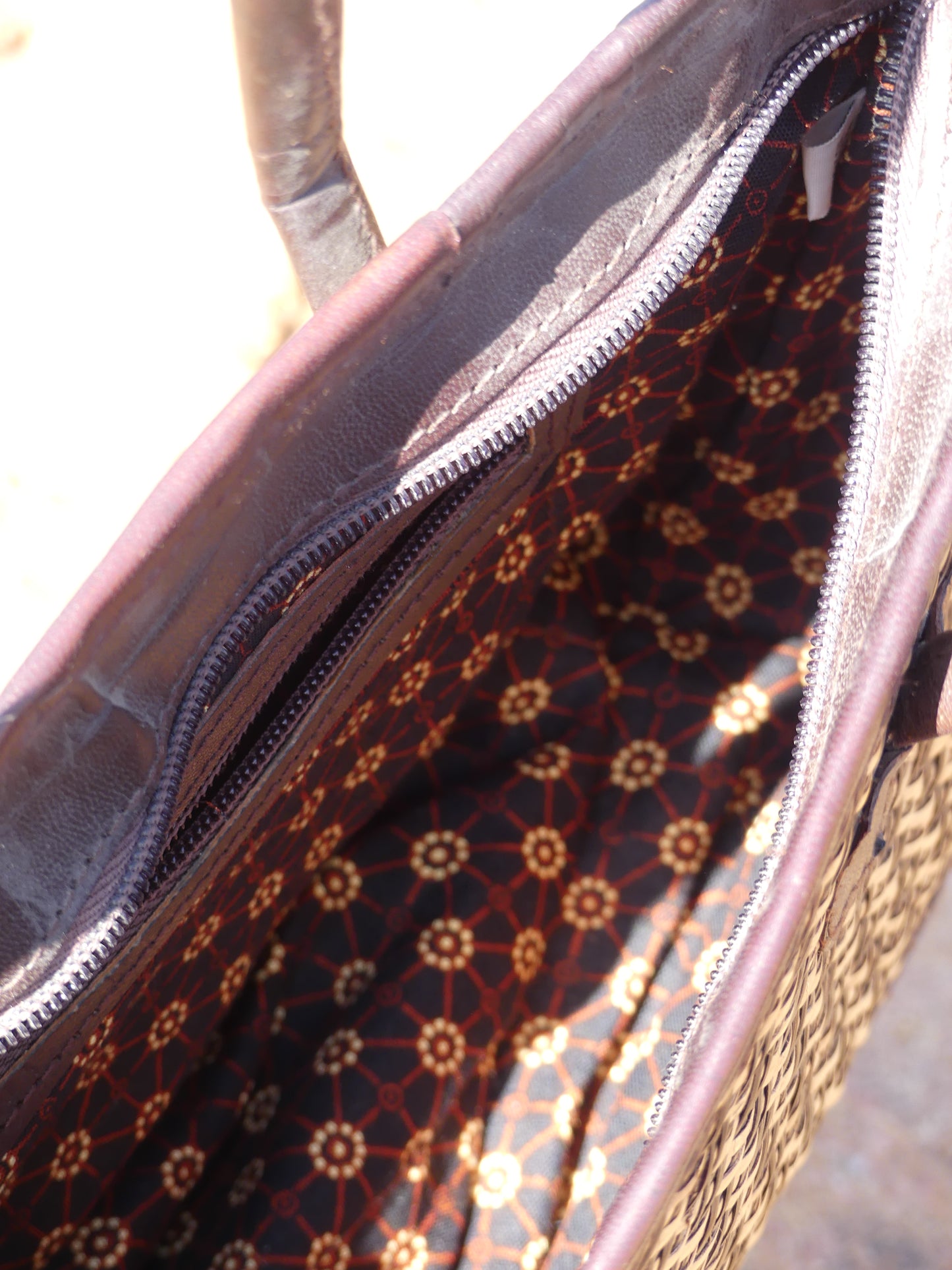 CABAS JAVA - RAFFIA & LEATHER TOTE