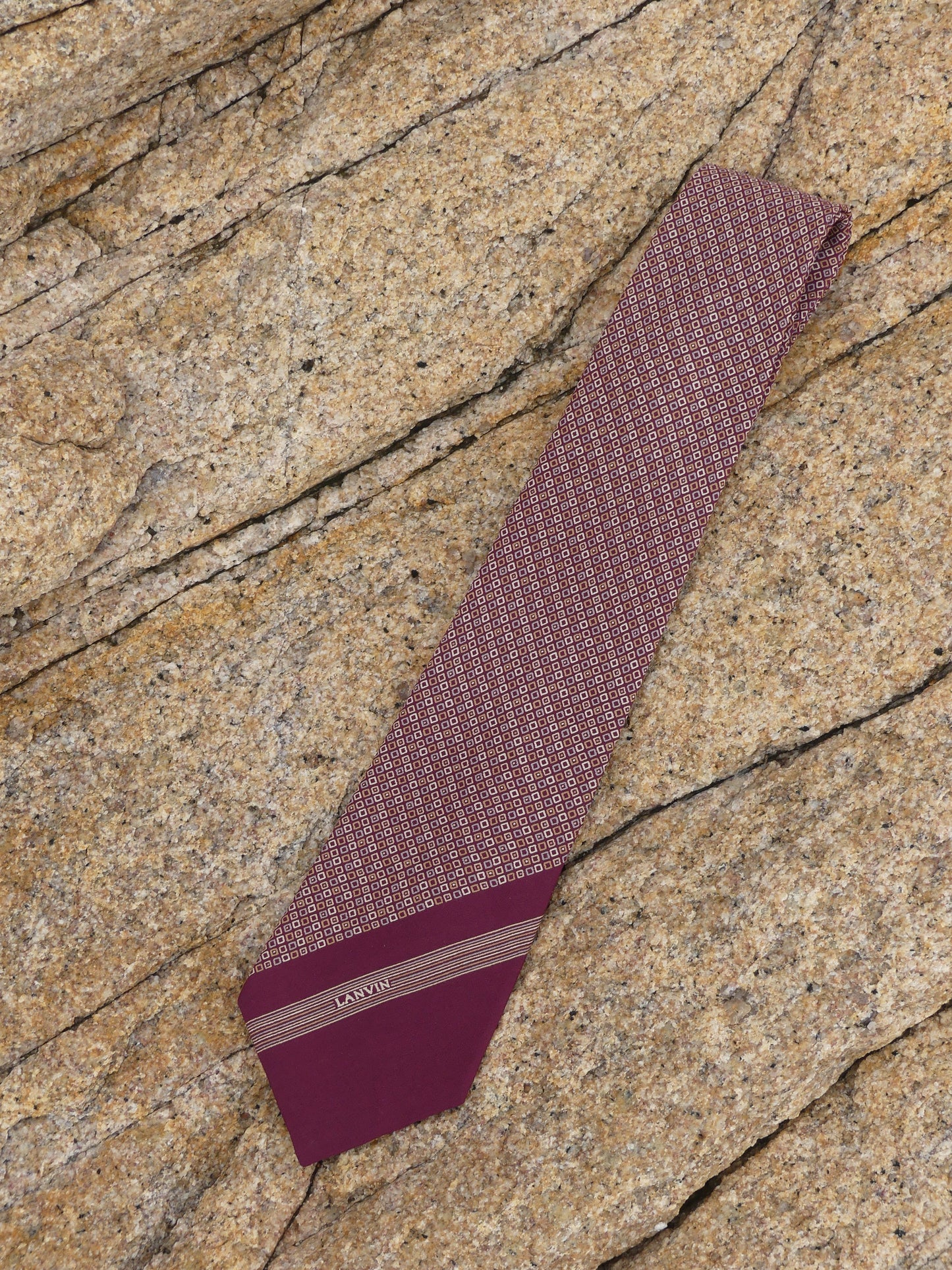 LANVIN VINTAGE TIE BURGUNDY
