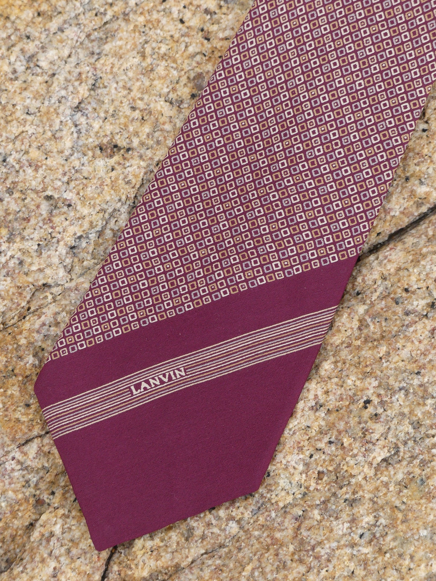 LANVIN VINTAGE TIE BURGUNDY