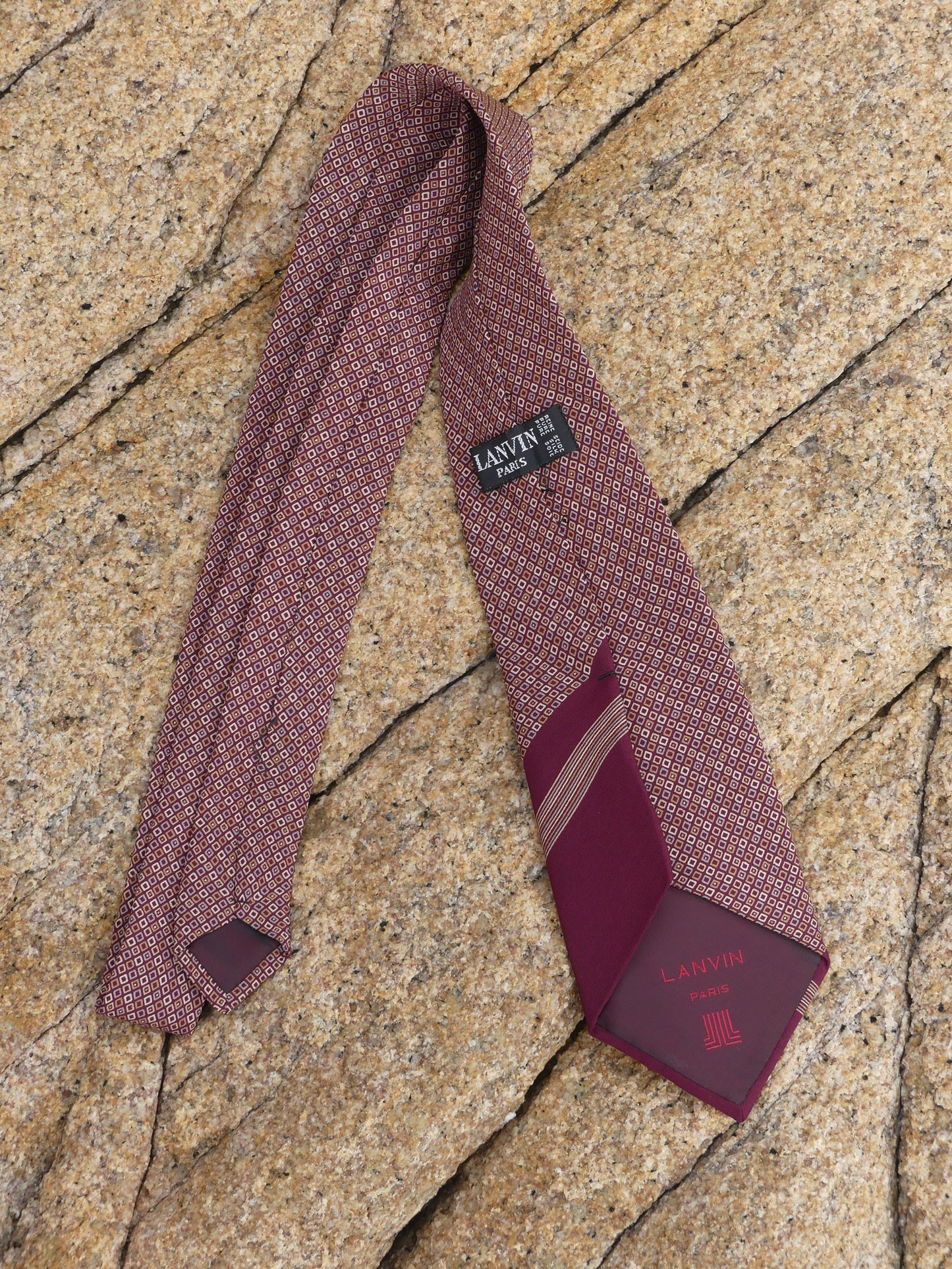 LANVIN VINTAGE TIE BURGUNDY