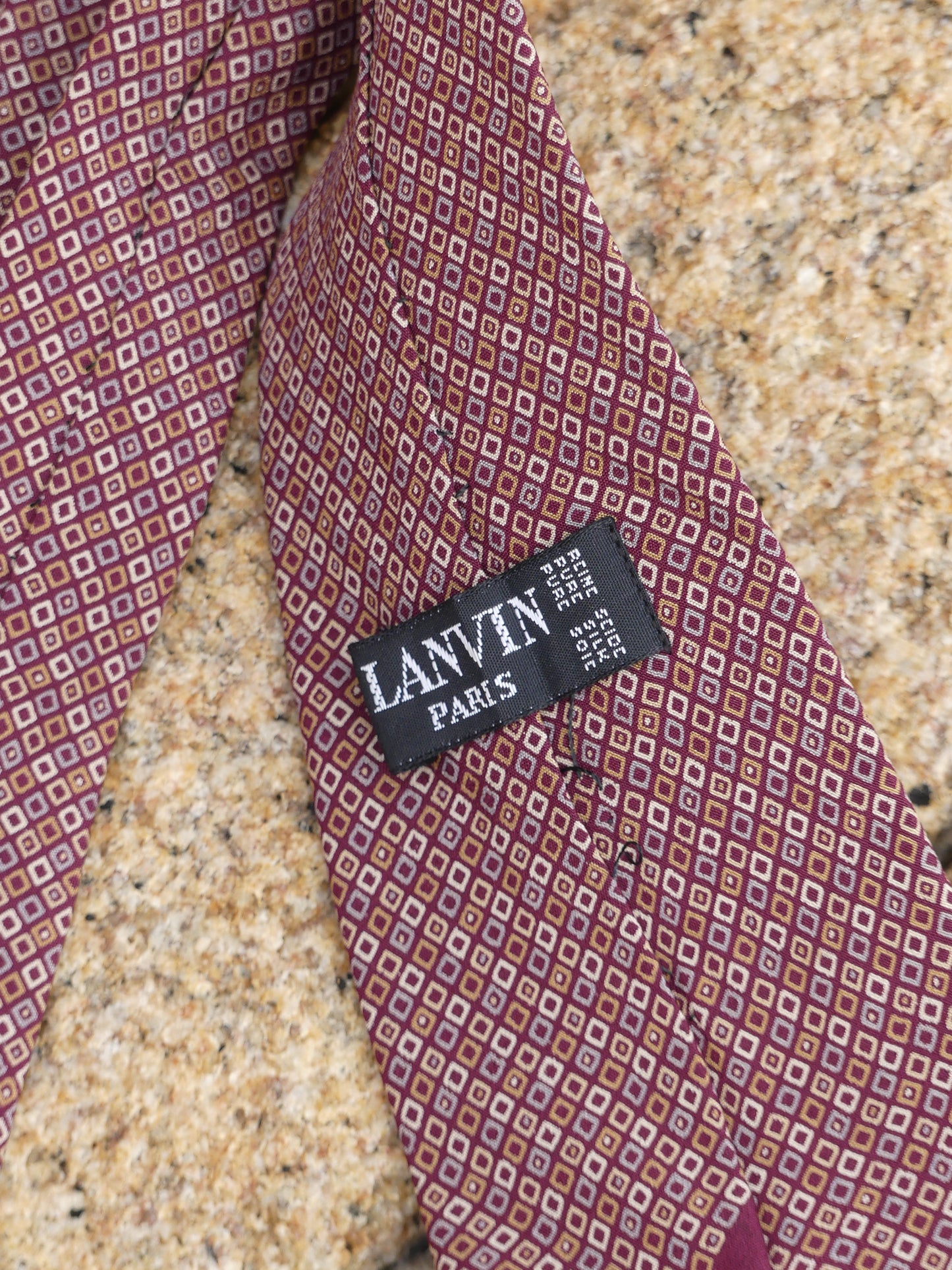 LANVIN VINTAGE TIE BURGUNDY